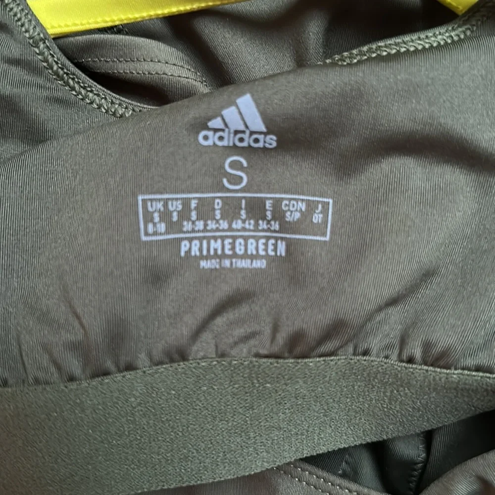 NWT Adidas Women's Crop Tank Medium Support Sports Bra Green Size Small - Picture 11 of 11